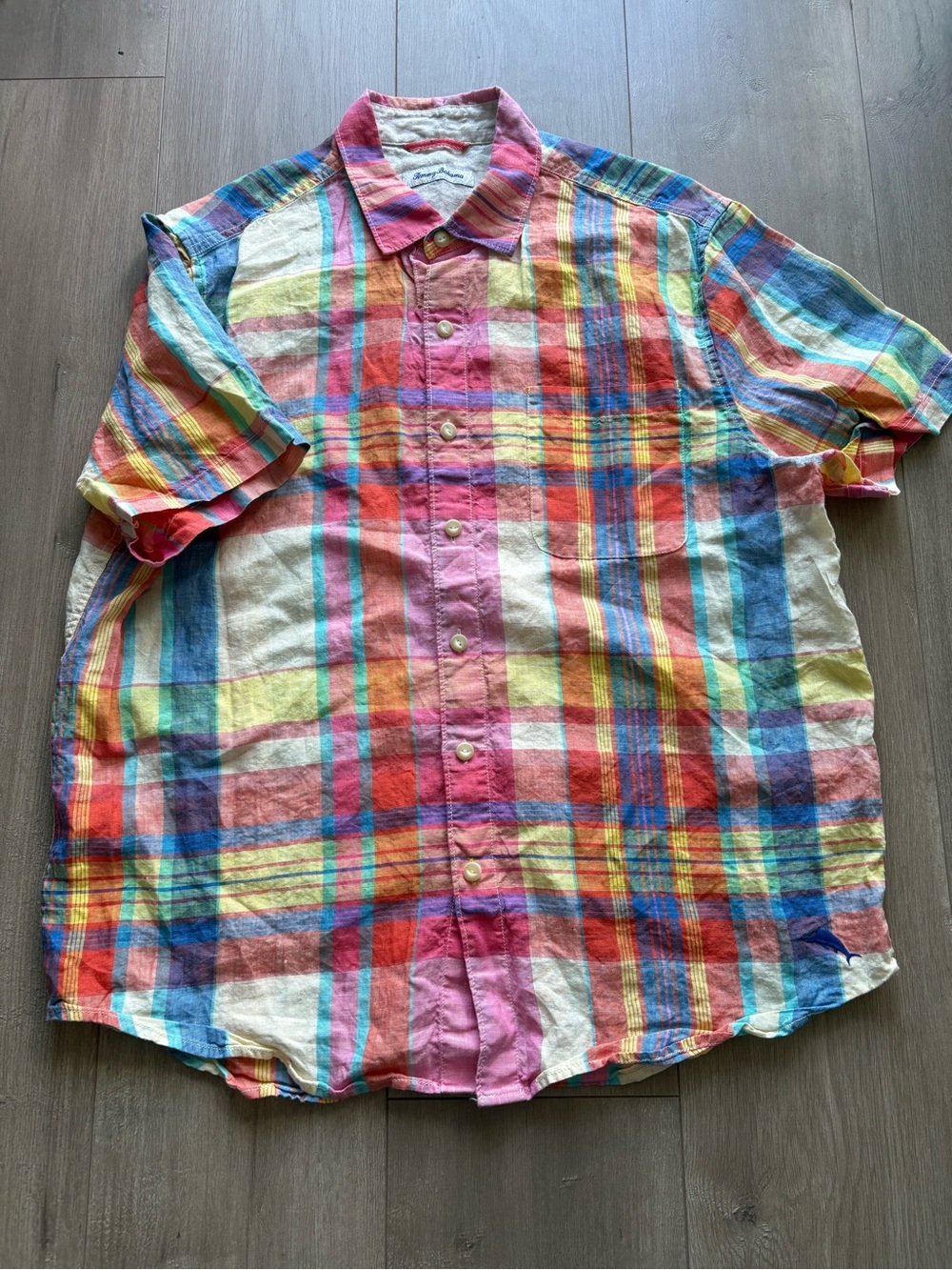 Tommy Bahama linen plaid Shirt